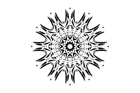 Artistic Mandala Design Symmetrical Radiating Structure Stock Illustration