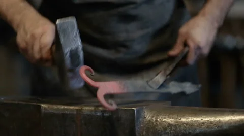 Artistic metal forging Stock Footage 67734858