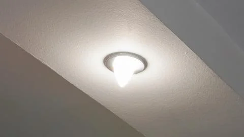 Artistic modern ceiling light concept with geometric shapes and glow 写真素材