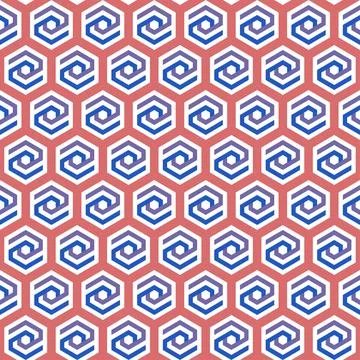 Artistic modern multicolor hexagon texture for screen printing and textile Illustrazione stock