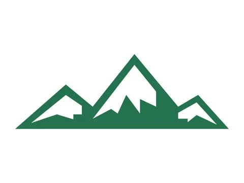 Artistic Mountain Concept Icon Vector Design Stock Illustration