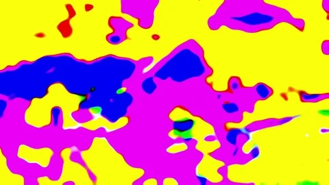 Artistic, moving colors, changing shape, 80s retro, magenta, yellow, blue, green Stock Footage 76783868