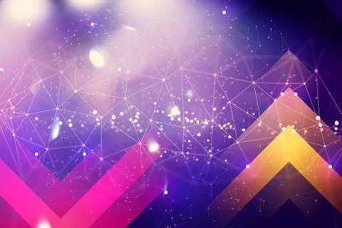 Artistic Multicolored Modern Geometric Network Artwork As A Background Stock Illustration