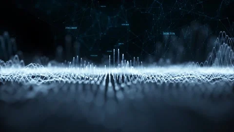 Artistic network lines with numbers motion background Stock Footage 323962329