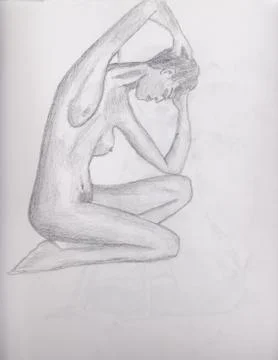 Artistic nude Stock Illustration