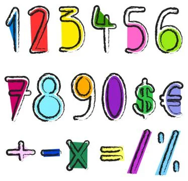 Artistic numbers Stock Illustration