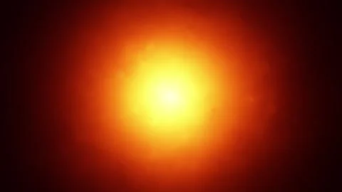 Artistic orange red fire ball looped animation Stock Footage 340588474