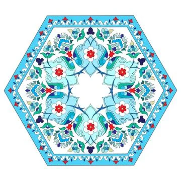 Artistic ottoman pattern series five Stock Illustration