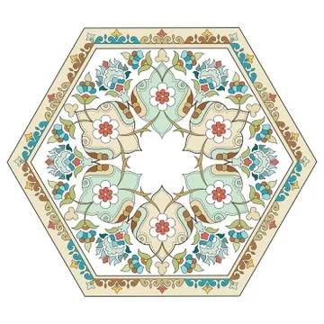 Artistic ottoman pattern series four Stock Illustration