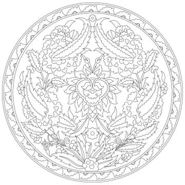Artistic ottoman pattern series fourty eight Stock Illustration