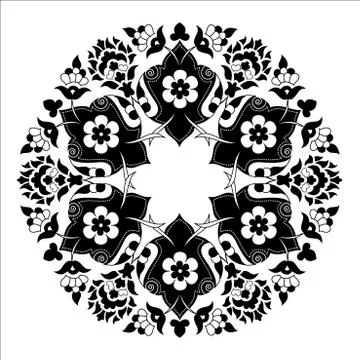 Artistic ottoman pattern series seven Stock Illustration