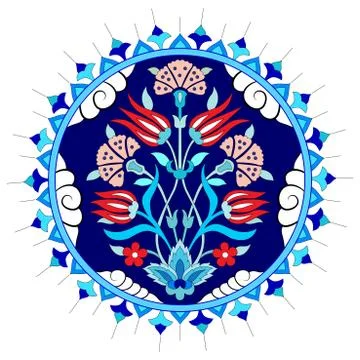 Artistic ottoman pattern series seventy Stock Illustration