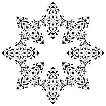 Artistic ottoman pattern series seventy five Stock Illustration