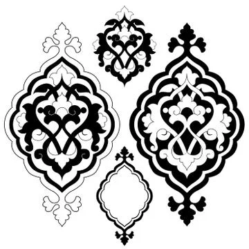 Artistic ottoman pattern series twenty one Stock-Illustration