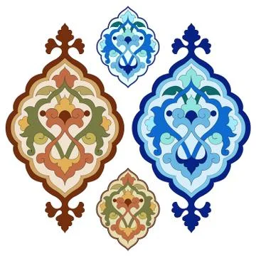 Artistic ottoman pattern series twenty Stock Illustration