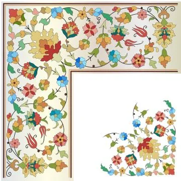 Artistic ottoman pattern series twenty four Stock Illustration