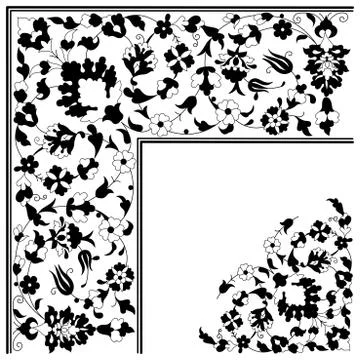 Artistic ottoman pattern series twenty five version Stock Illustration