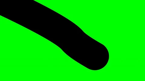 Artistic paint brush stroke transition on green screen 库存影片 343493518
