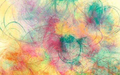 Artistic painted background.  Random paint brushstrokes iridescent tones. Stock Illustration