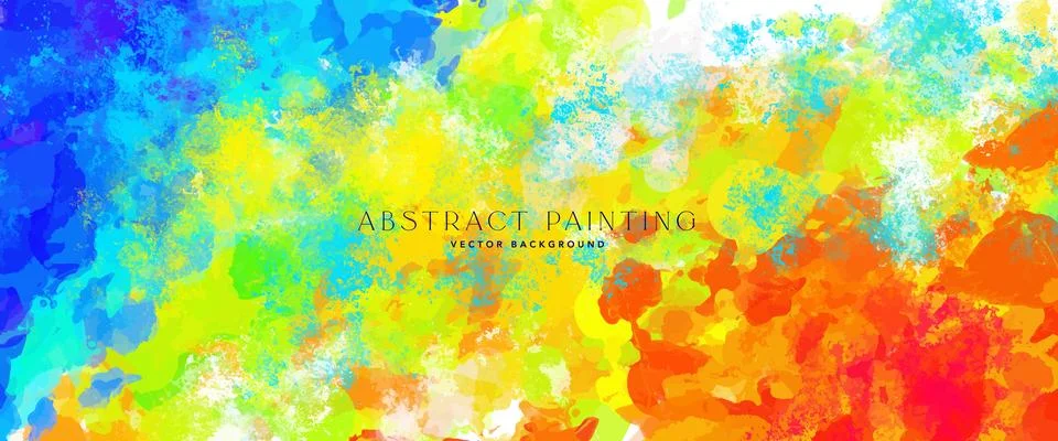 Artistic painted strokes vector background. Abstract fine art backdrop. Col.. Stock Illustration