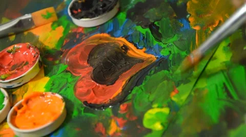 Artistic painting Stock Footage 45164747