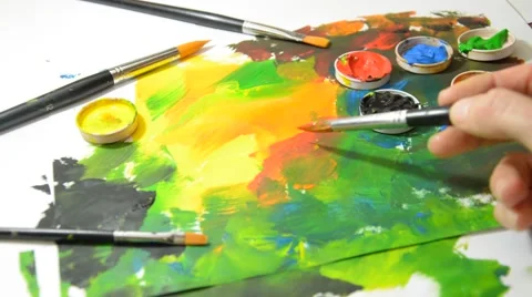 Artistic painting, Stock Footage 45174874