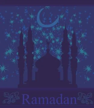 Artistic pattern background with mosque Stock Illustration