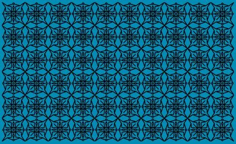 Artistic Pattern Design on Blue Background. Vintage Indian Mandala Design. Ba Illustrazione stock