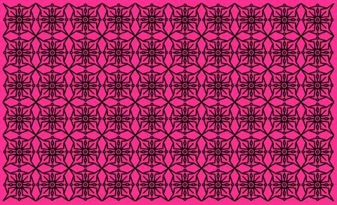 Artistic Pattern Design on Pink Background. Vintage Indian Mandala Design. Ba Stock Illustration