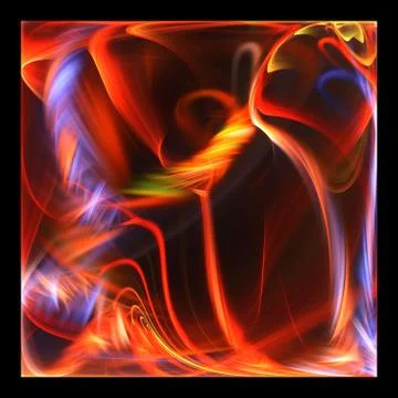 Artistic pattern with glowing fractal Stock Illustration