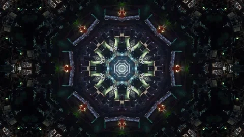 Artistic Patterned Abstract Kaleidoscope Colors 動画素材 325154682