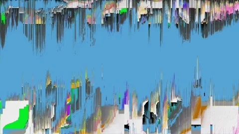 Artistic pixels blue digital bug screen , loop Stock Footage 119296235