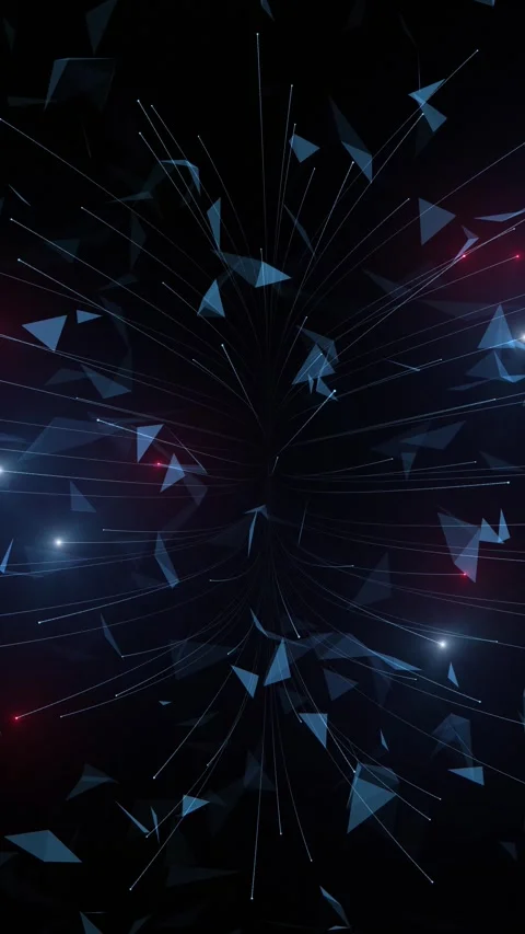 Artistic plexus triangle shapes with lines rotation background Stock Footage 347513266