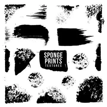 Artistic realistic sponge imprint texture. Stock Illustration