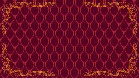 Artistic Red Background Onions Texture Lines Seamless Pattern With Golden Vines Stock Illustration