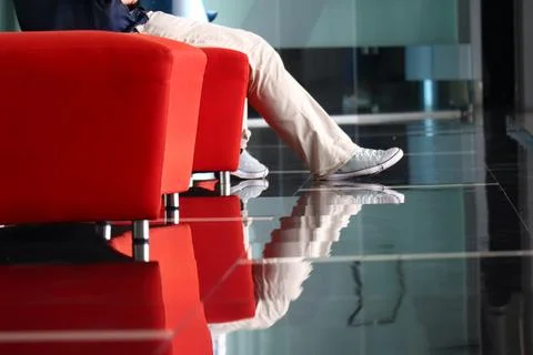 Artistic reflection on the floor Stock Photos