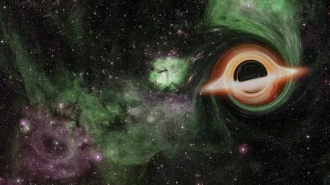 Artistic Representation of Black Hole. Elements of this image furnished by NA Stock Photos