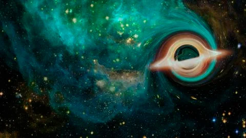 Artistic Representation of Black Hole. Elements of this image furnished by NA Stock Photos
