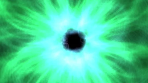 Artistic Representation of a Vibrant Green Abstract Energy Burst Video stock 337957013