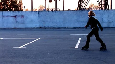 Artistic roller skating Stock Footage 8954389