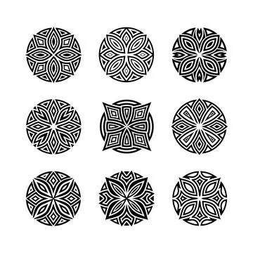 Artistic Round Ornament Vector Stock Illustration