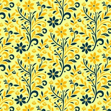 Artistic seamless floral pattern for bedding fashion fabric and digital print Stock Illustration