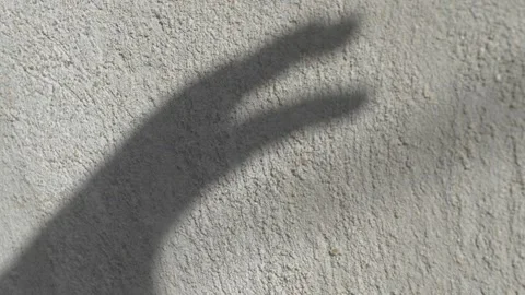 Artistic Shadow Play on a Textured Wall Surface, Creating Depth and Ambient Видео 282593595