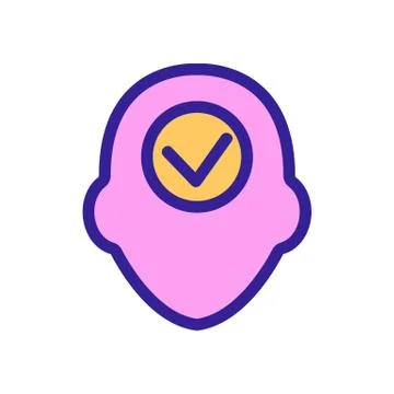 Artistic-shaped mindset icon vector. Isolated contour symbol illustration Иллюстрация