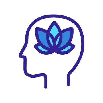 Artistic-shaped mindset icon vector. Isolated contour symbol illustration 库存插图