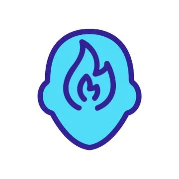 Artistic-shaped mindset icon vector. Isolated contour symbol illustration 스톡 일러스트