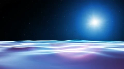 Artistic shining waves with night starry sky Vídeos de archivo 226599265