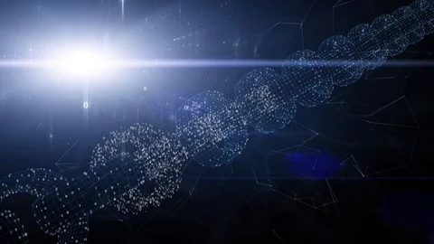 Artistic shiny computer blockchain chain animation 動画素材 125393425
