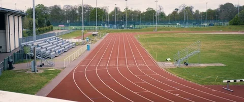 Artistic Shot of a Running Track Video stock 114992558