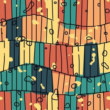 Artistic simple chaotic lines pattern Ilustração Stock